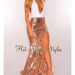 Maxi sequin skirt